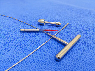 Surgical Instruments Of Varicose Veins Treatment. Selective Focus