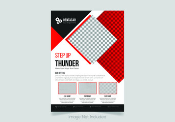 Car Business Cover Page, Booklet Flyer Template Vector, Brochure Cover Page design for car washing