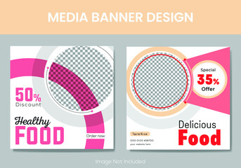 Modern social media post template design set for pet shop. Yellow background color with paw print pattern illustration. Flat design vector with photo collage. Usable for social media, flyers, and web