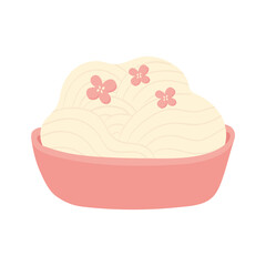 noodles with flowers
