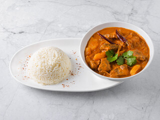 thai cuisine soup on a white background