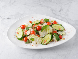 thai cuisine salad on a white background