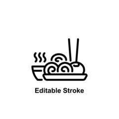 sushi icon designed in outline style in food and drink icon theme