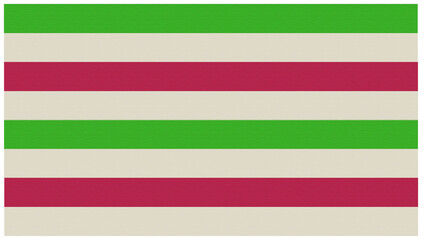 Thick green, red and tan textured stripes running horizontal. Christmas, holidays background. Copy space.