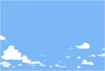 青空と雲のある風景