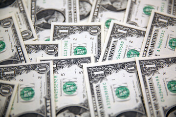 Dollar close-up. Money macro banknote. Euro coin. Payment, wealth, cash, currency                            