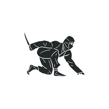 recommend clip art: Ninja Icon Silhouette Illustration. Asian Assassin Vector Graphic Pictogram Symbol Clip Art. Doodle Sketch Black Sign.