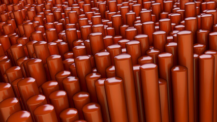 Fototapeta premium Background made with lots of red rounded sticks