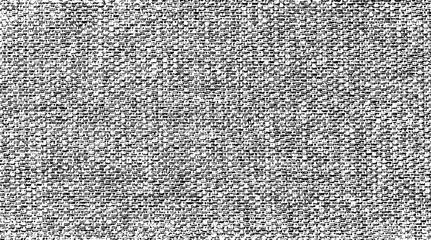 Vector fabric texture. Distressed texture of weaving fabric. Grunge background. Abstract halftone vector illustration. Overlay to create interesting effect and depth. Black isolated on white. EPS10.