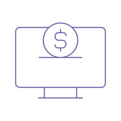 computer online fund collection icon vector