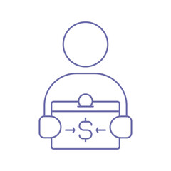 charity fund collecting icon vector