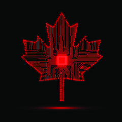 Maple leaf vector shape icon. Forest and wood symbol sign. Nature tree logo. Maple leaf of canada