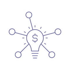Creative idea business funding icon