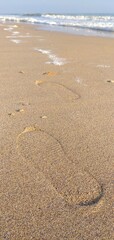 footprints on the sand