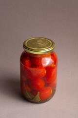 jar of preserved tomatoes