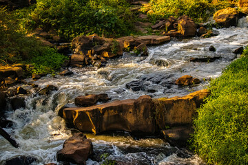 waterfall in the mountains