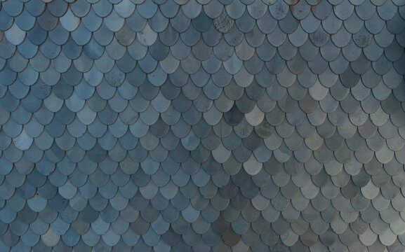 Pattern Of A Slate Roof.