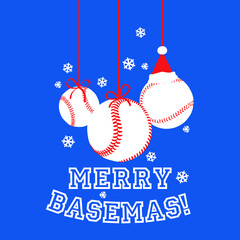 Merry christmas baseball fan t-shirt design