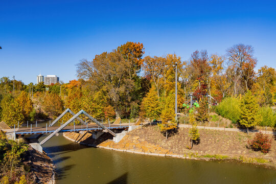 Beautiful fall color of the Gathering Place