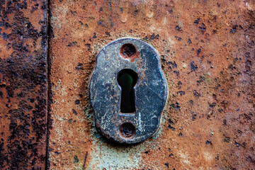 old lock on the door