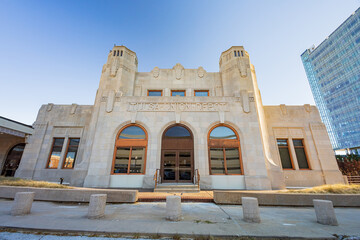 Obraz premium Sunny view of Union Depot Station