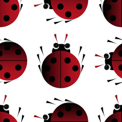 Art Ladybug pattern with black dots
