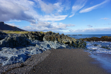 Fototapeta na wymiar Beach in eastern Iceland