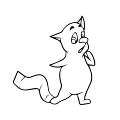 Children's vector design funny cat for stickers, social networks,postcards