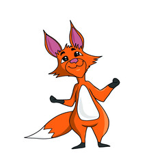 Vector children's design of chanterelle, social networks, postcards .