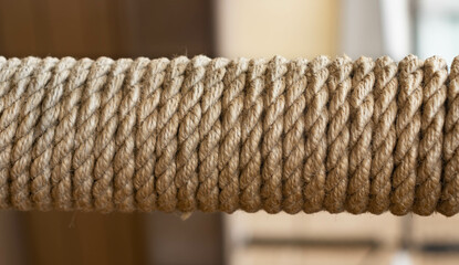 Rope wrapped around the pole, pillars