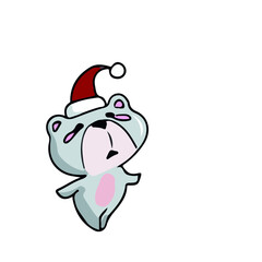 Vector children's design of a bear , social networks, postcards .