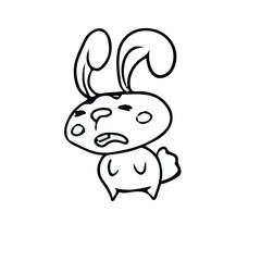 Vector design of a baby bunny, social networks, postcards .