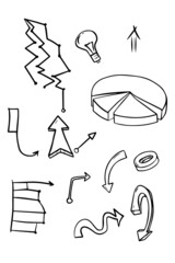 Business vector design arrows , social networks , postcards .