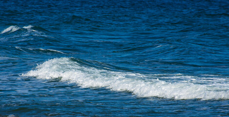 Raging Black Sea. Big wave with sea foam