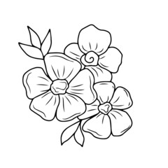 Children's vector design botany ,flowers for stickers, social networks, postcards 