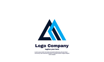 abstract triangle creative brand business company logo design illustration