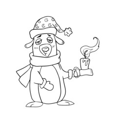 Children's vector bear design for stickers, social networks, postcards.