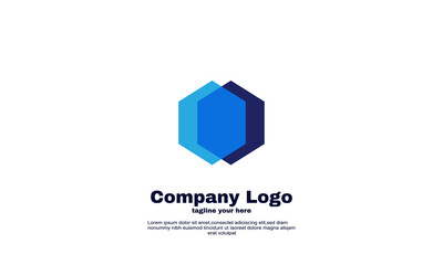 awesome abstract illustrator identity symbol transparant logo design vector blue color