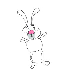 Vector design of a baby bunny, social networks, postcards .
