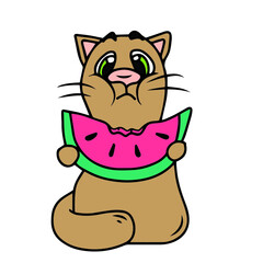 Children's vector design of a funny cat for stickers, social networks,postcards
