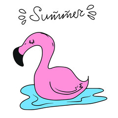 Children's vector design summer ,panda for stickers, social networks,postcards