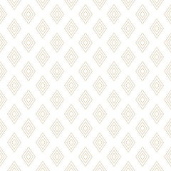Golden vector geometric background with small diamond shapes, small linear rhombuses. Abstract modern seamless pattern. Thin lines background. Subtle gold ornament. Luxury repeat decorative design