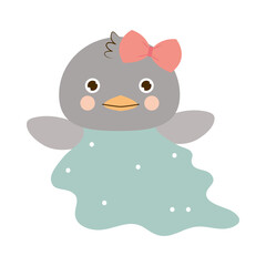 cute duck in dress