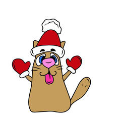 Children's vector design of a funny cat for stickers, social networks,postcards