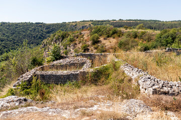 Ruins of medieval fortificated city of Cherven, Bulgaria