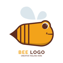 bee logo vector template