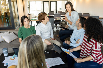 Business people working in office