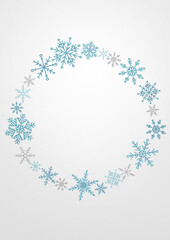 Glitter textured snow crystal illustration.