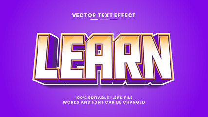 Learn editable text effect