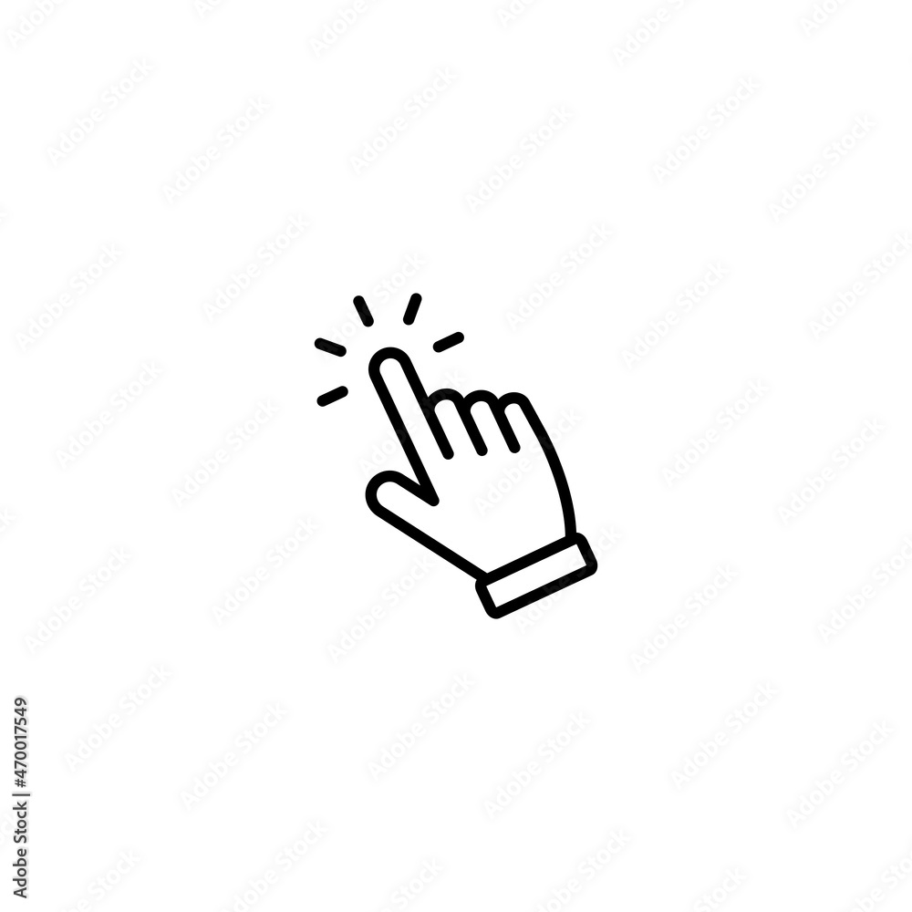 Poster hand cursor click icon vector